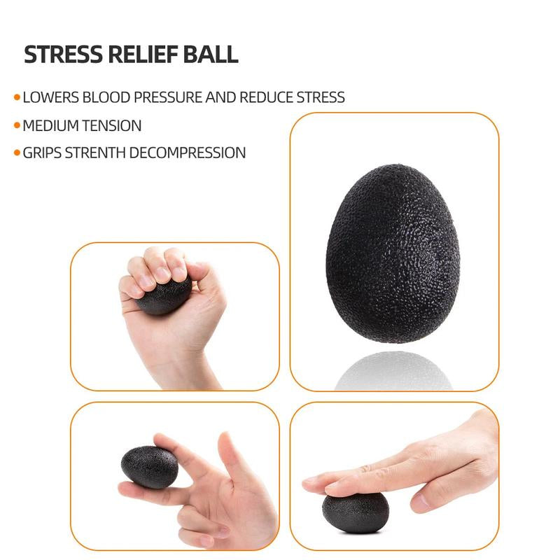 Hand Grip Gym Fitness Adjustable Count Set Finger Forearm Strength Muscle Recovery Gripper Exerciser Trainer Ball Decompression