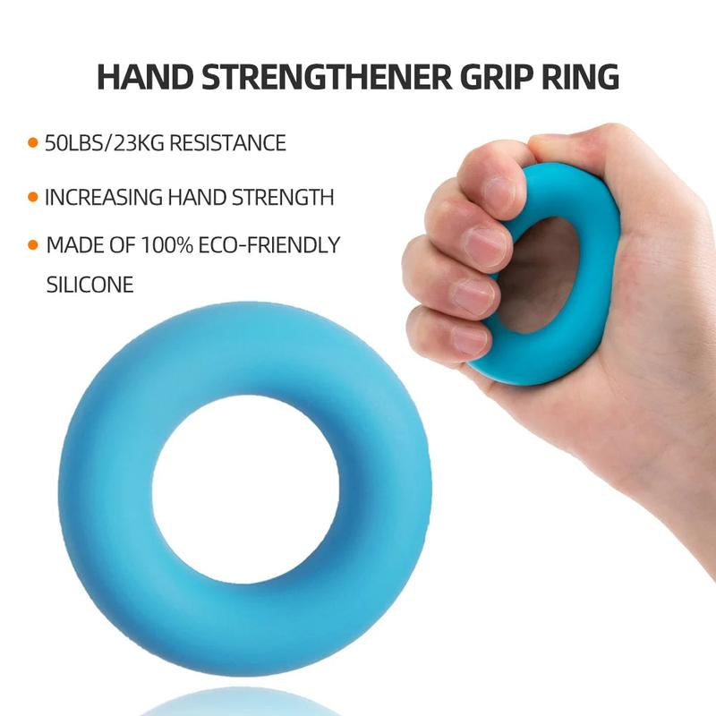 Hand Grip Gym Fitness Adjustable Count Set Finger Forearm Strength Muscle Recovery Gripper Exerciser Trainer Ball Decompression